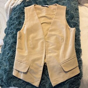 Beige Sleeveless Vest
